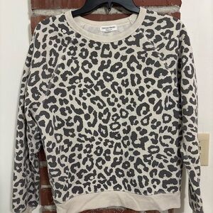 Grayson Threads Animal Print Sweater in Cream and Gray